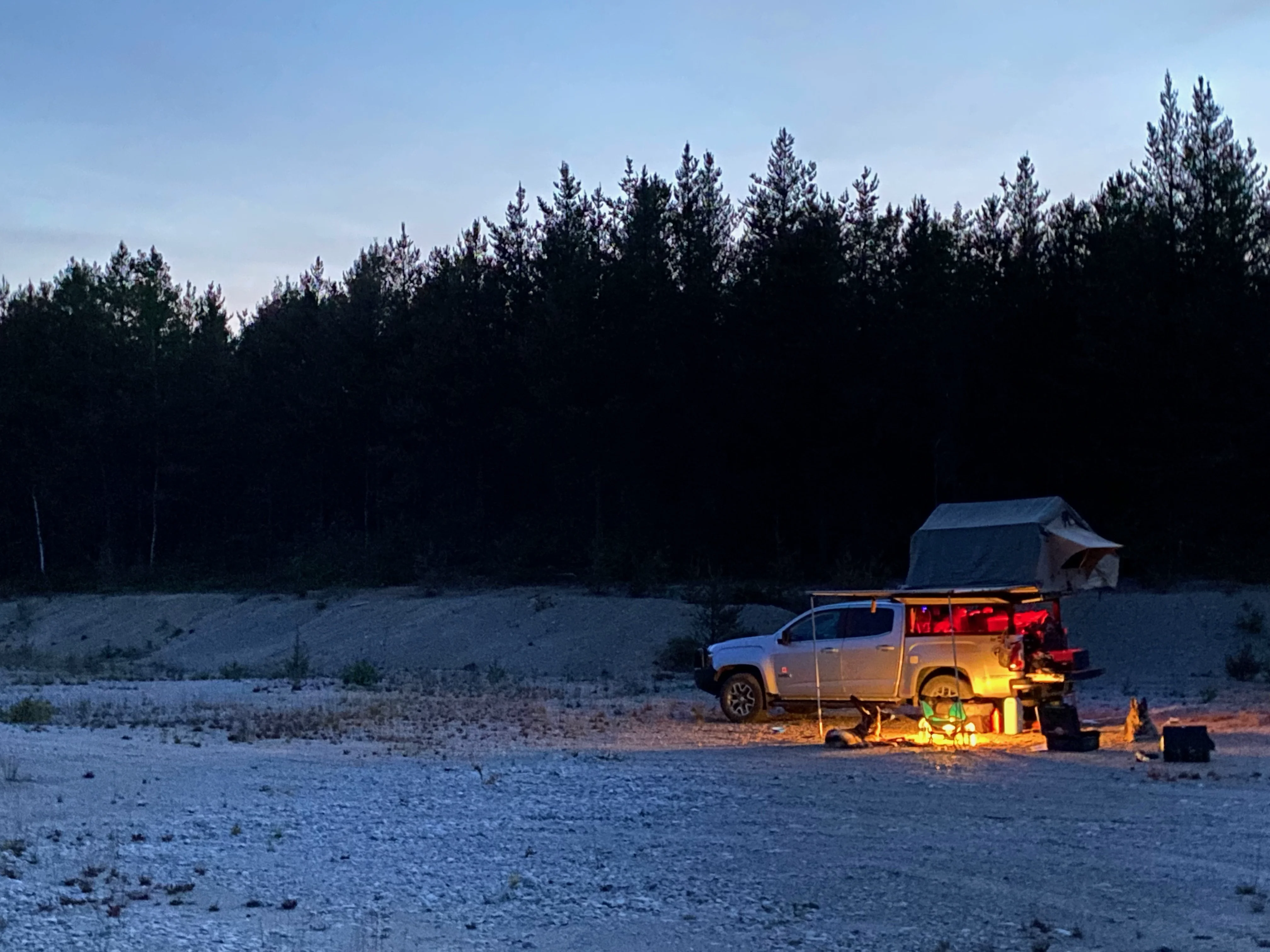 Family camping with Pac in Canadian wilderness