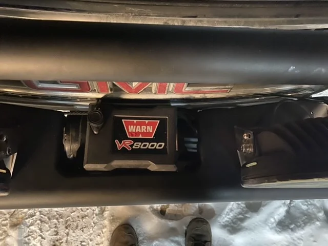 Another view of winch fitment in ARB bumper